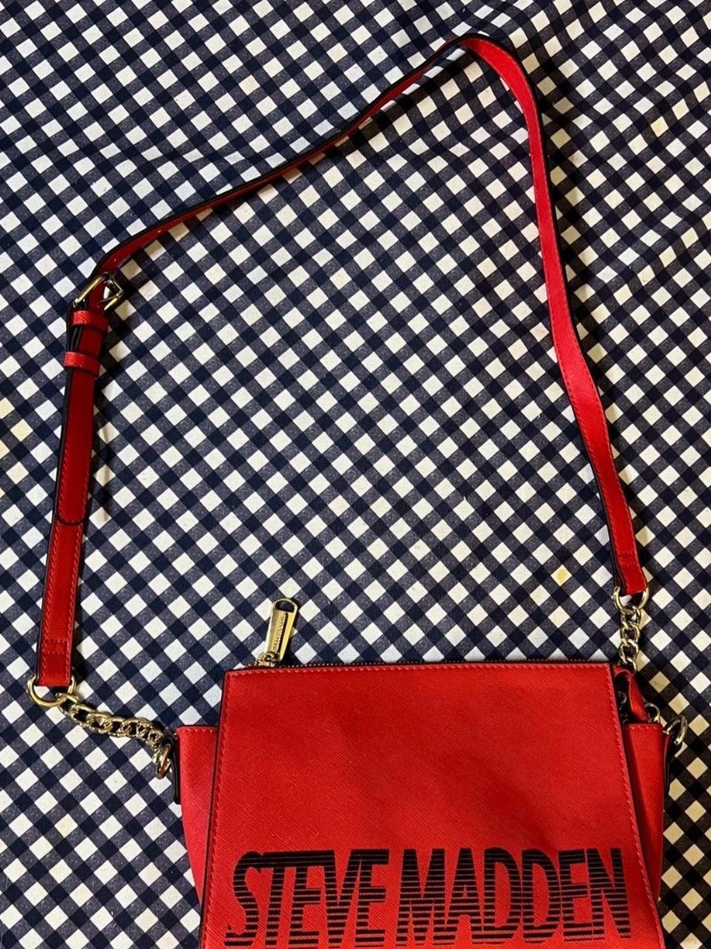 Steve Madden Red Logo Crossbody Bag